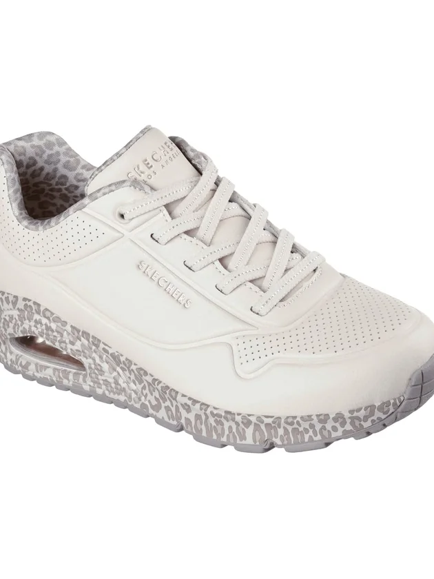 Skechers UNO Safari Time : Léopard et élasticité pour un style unique