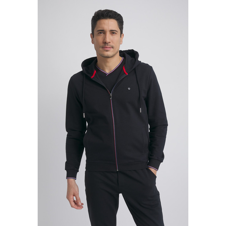 TRICOLORE GILET CAPUCHE
