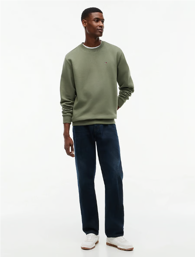 Sweat Tommy Jeans Flag Crew - Confort & Style Intemporel