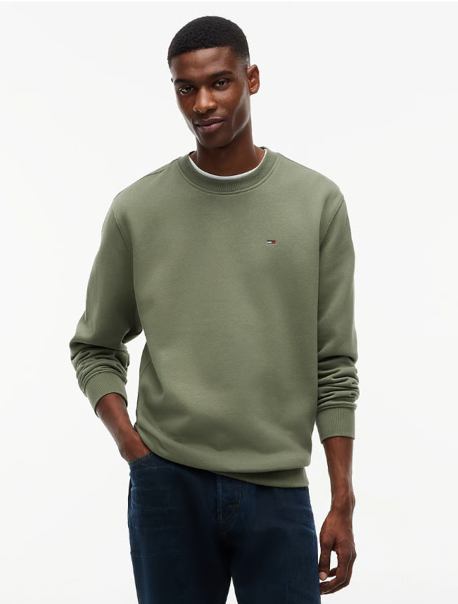 Sweat Tommy Jeans Flag Crew - Confort & Style Intemporel