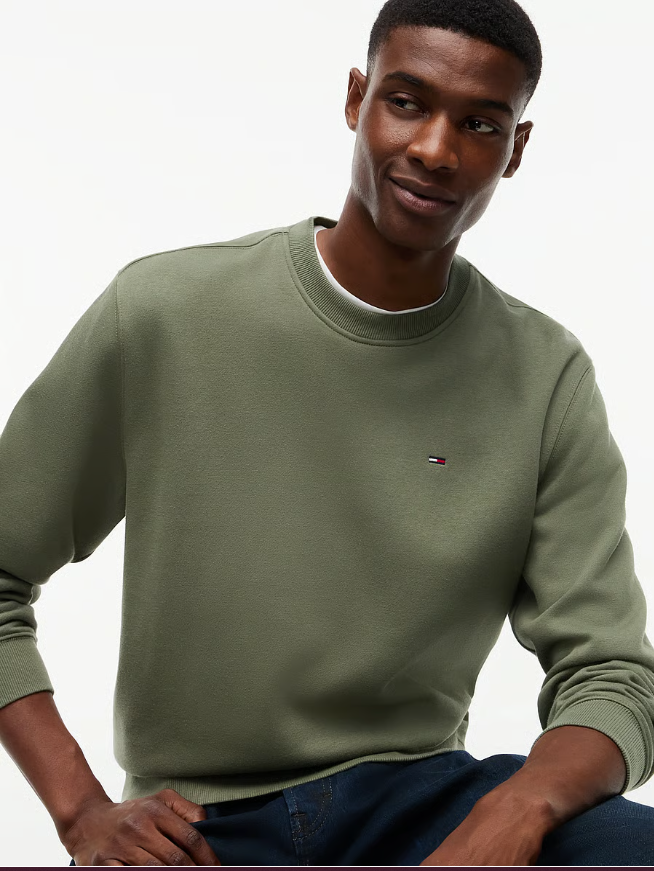 Sweat Tommy Jeans Flag Crew - Confort & Style Intemporel