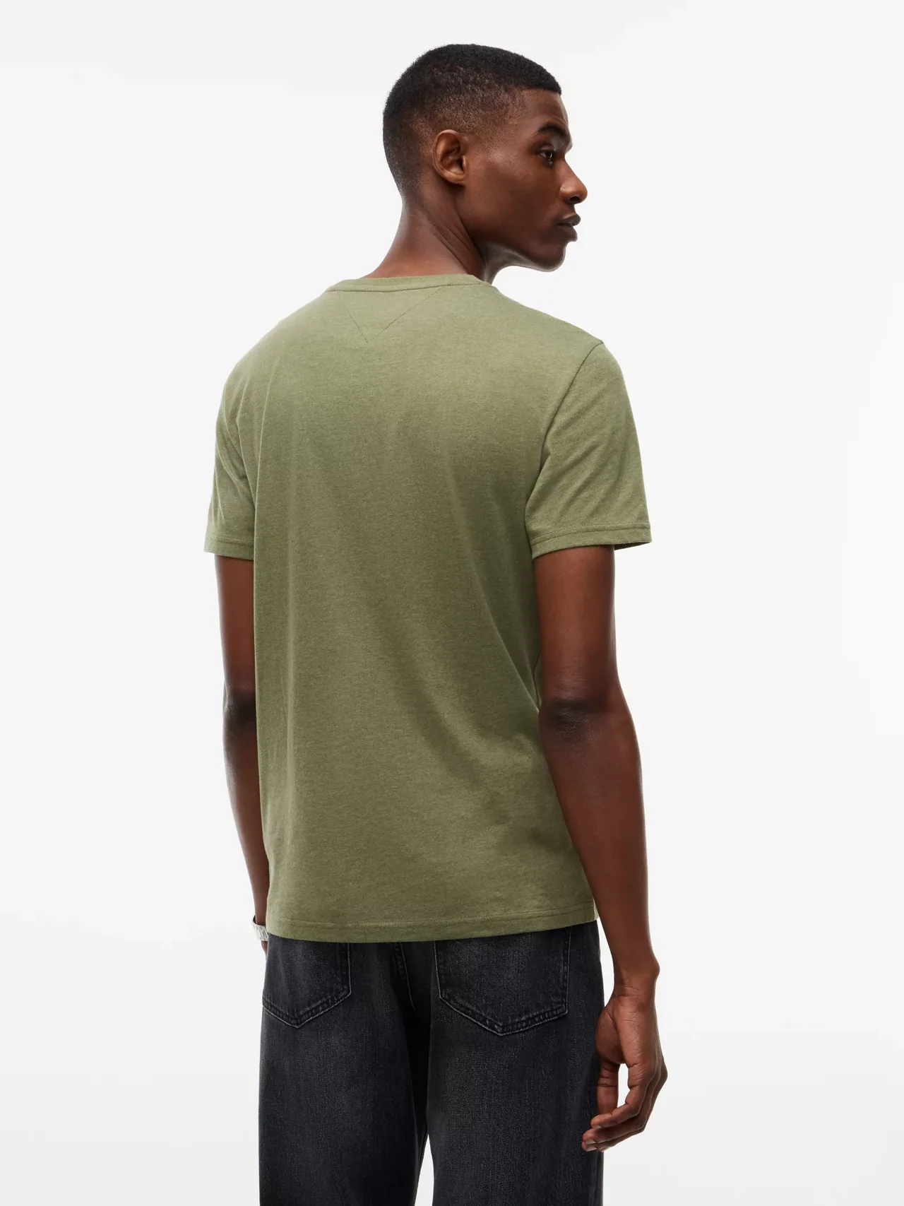 TJM XSLIM Jaspe HTR - T-shirt homme Tommy Jeans slim, coton recyclé