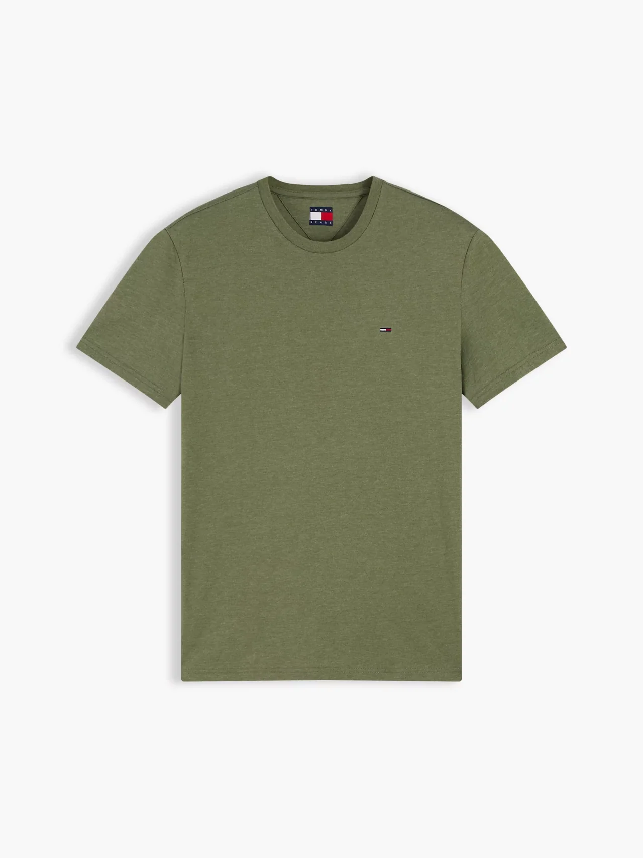 TJM XSLIM Jaspe HTR - T-shirt homme Tommy Jeans slim, coton recyclé
