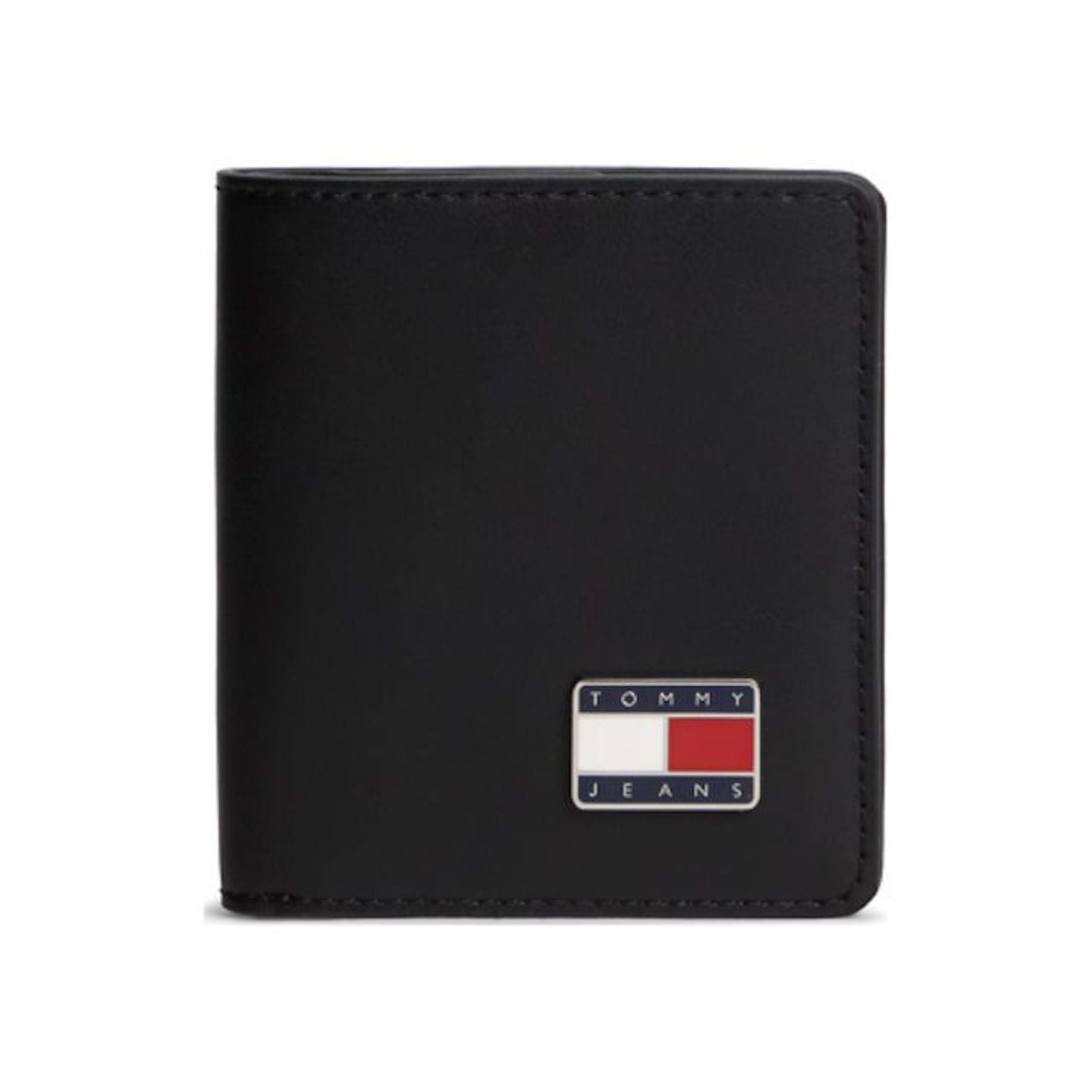 Packshot du portefeuille compact rabattable Tommy Jeans TJM Heritage en cuir avec protection RFID