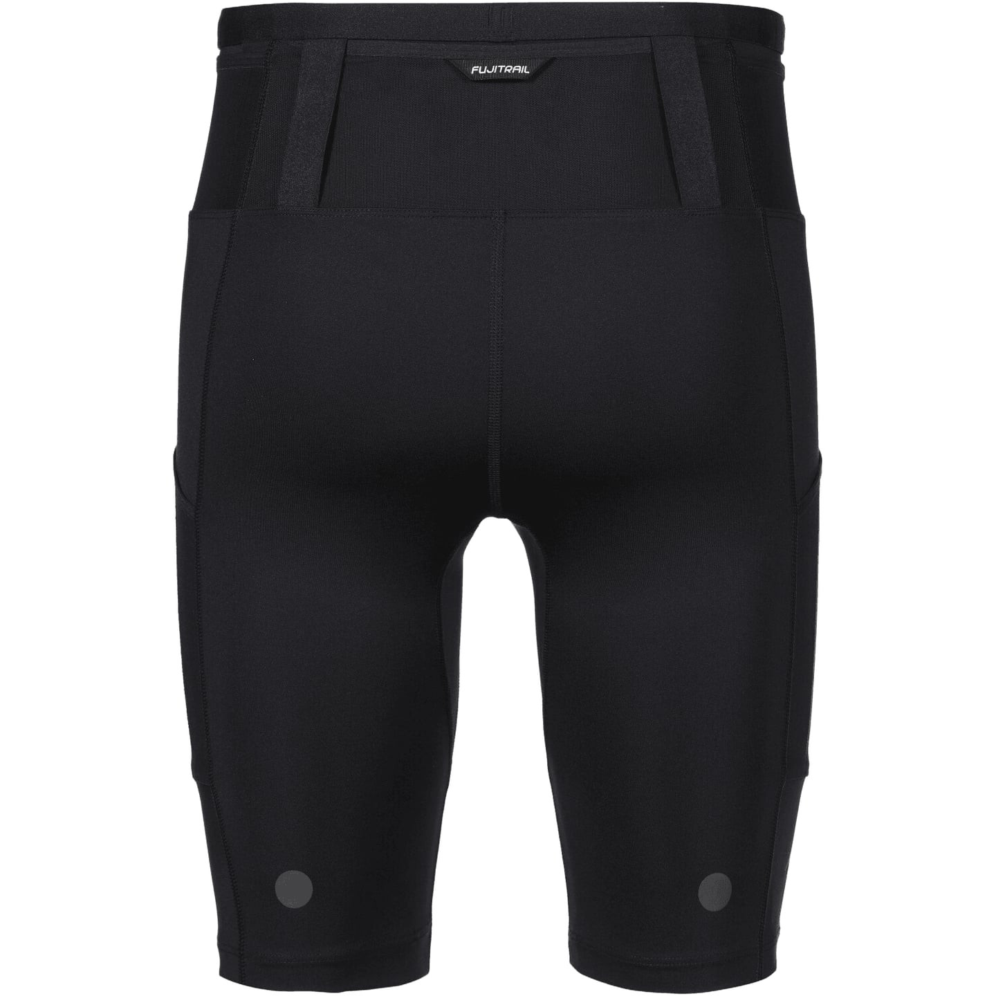 Vue arrière du short de trail ASICS FUJITRAIL ELITE SPRINTER noir montrant les passants de ceinture 