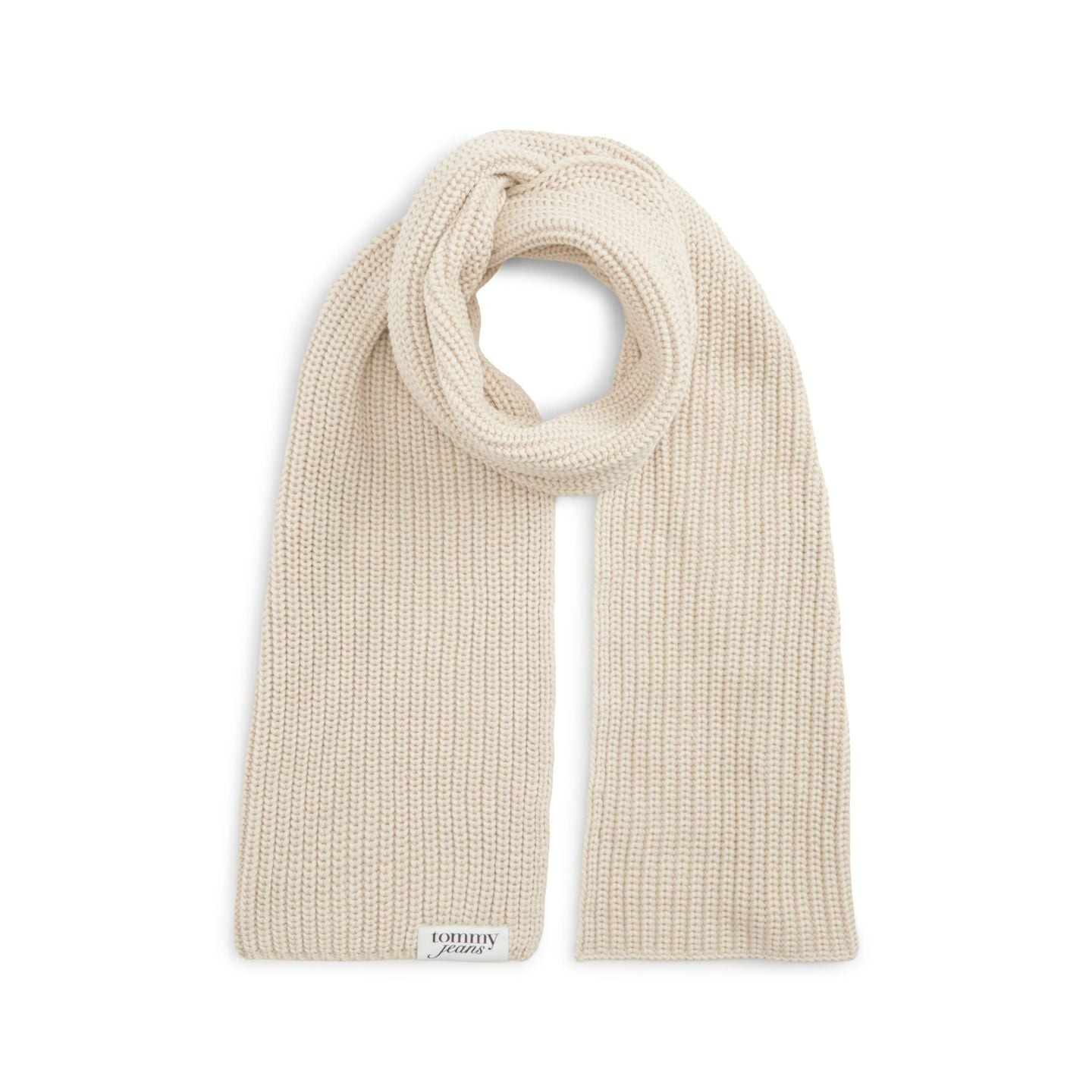 Tommy Jeans Écharpe En Maille Côtelée TJW Script Femme