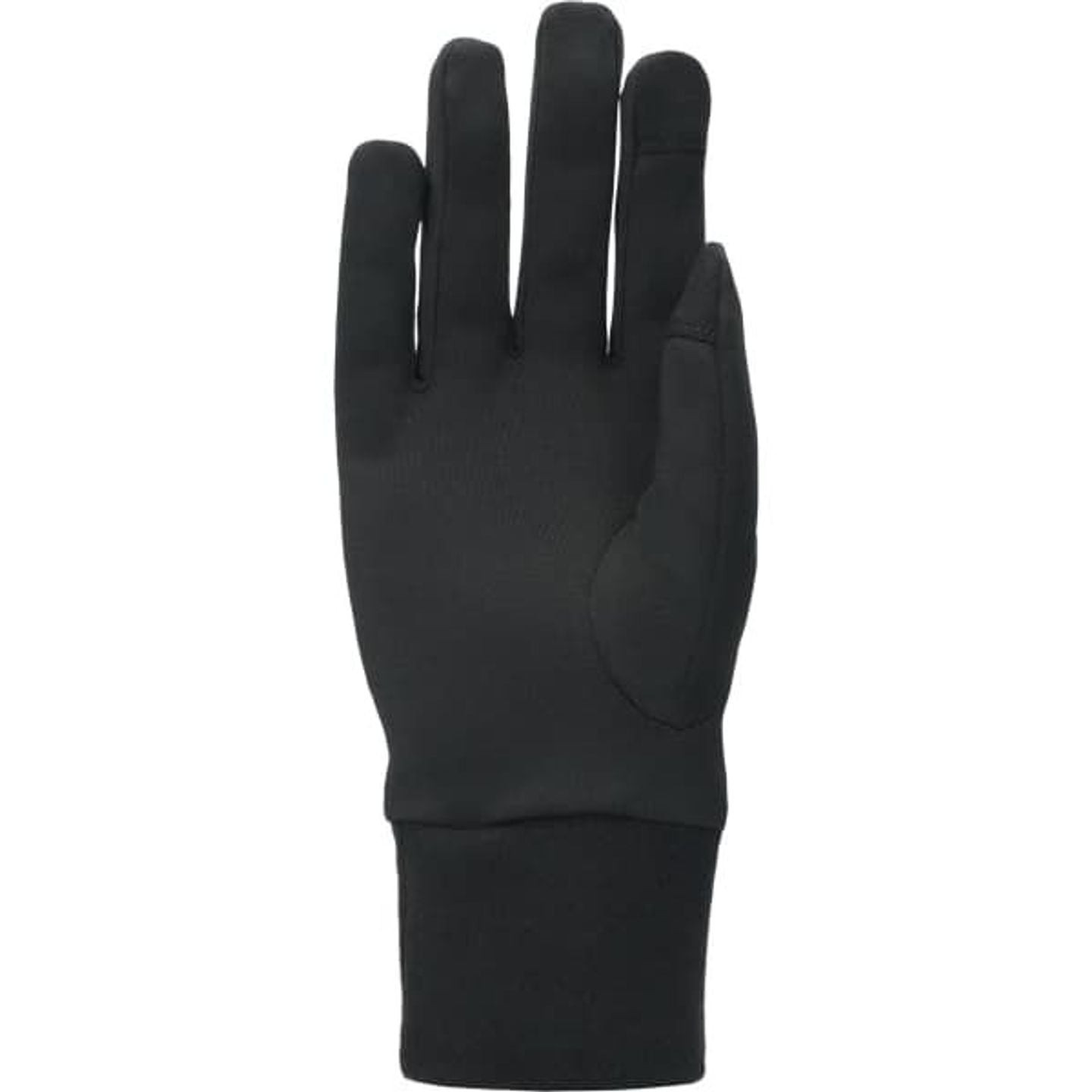 Gant ASICS Winter noir vu de dos, tissu extensible lisse et poignet élastique