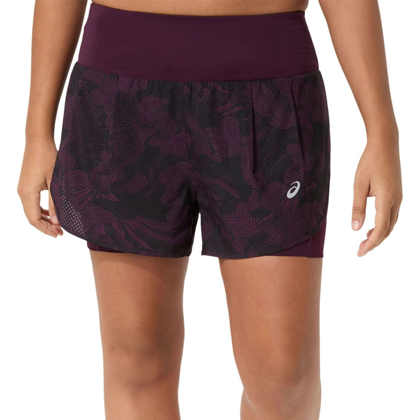 Packshot : Asics Short De Running 2-En-1 Road All Over Print 3,5 Pouces Femme