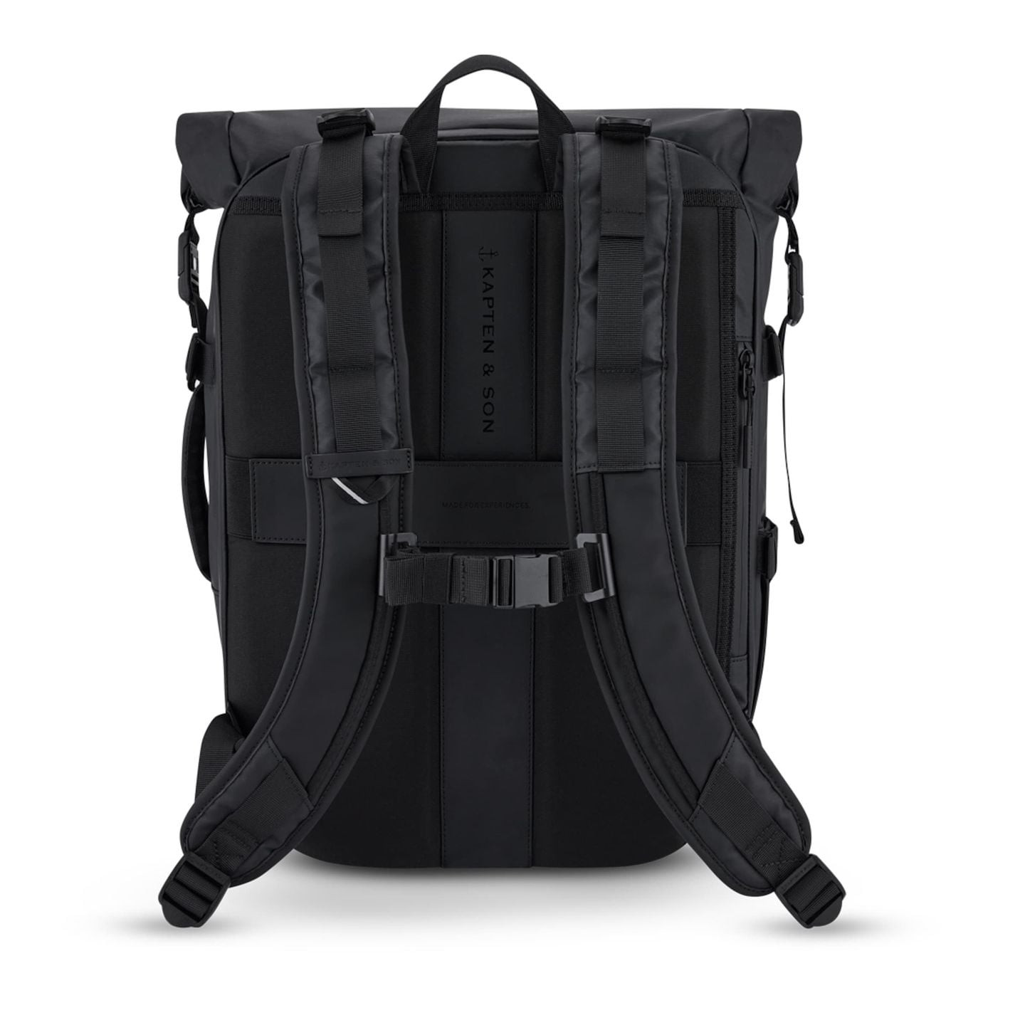 Packshot du Kapten & Son Sac À Dos De Voyage Lisbon Pro Extensible Bagage Cabine Unisexe noir.