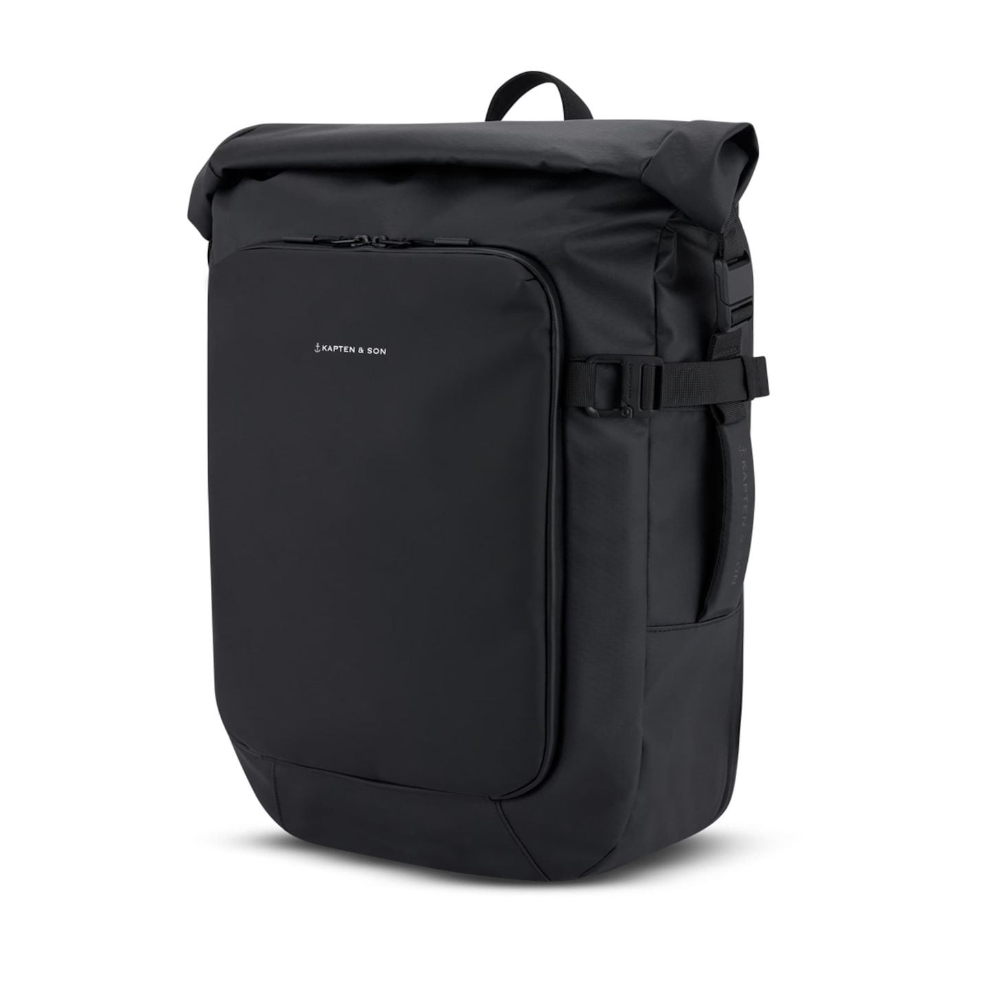 Packshot du Kapten & Son Sac À Dos De Voyage Lisbon Pro Extensible Bagage Cabine Unisexe noir.