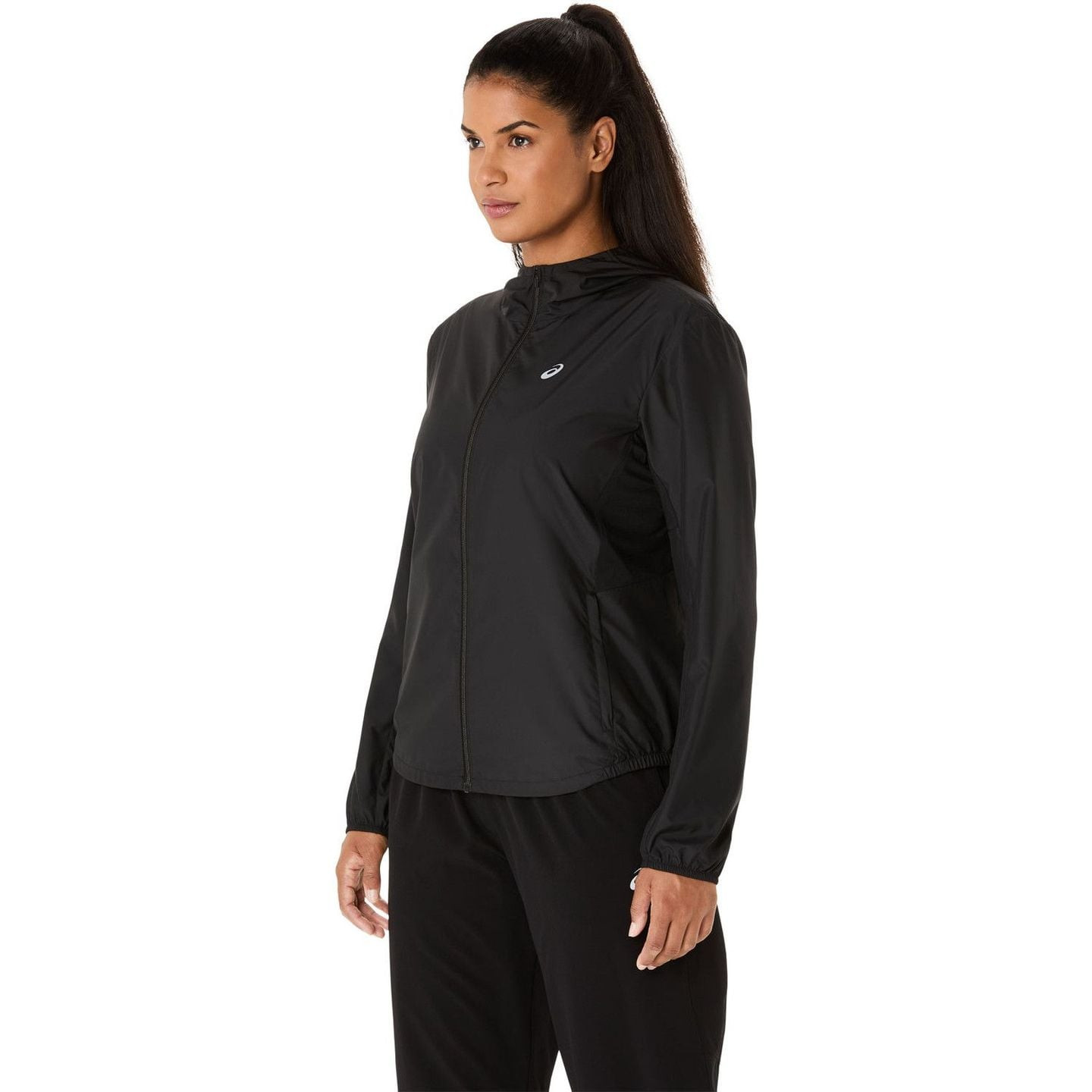 Asics Veste De Running Déperlante Coupe-Vent Core Jacket Femme portée en course