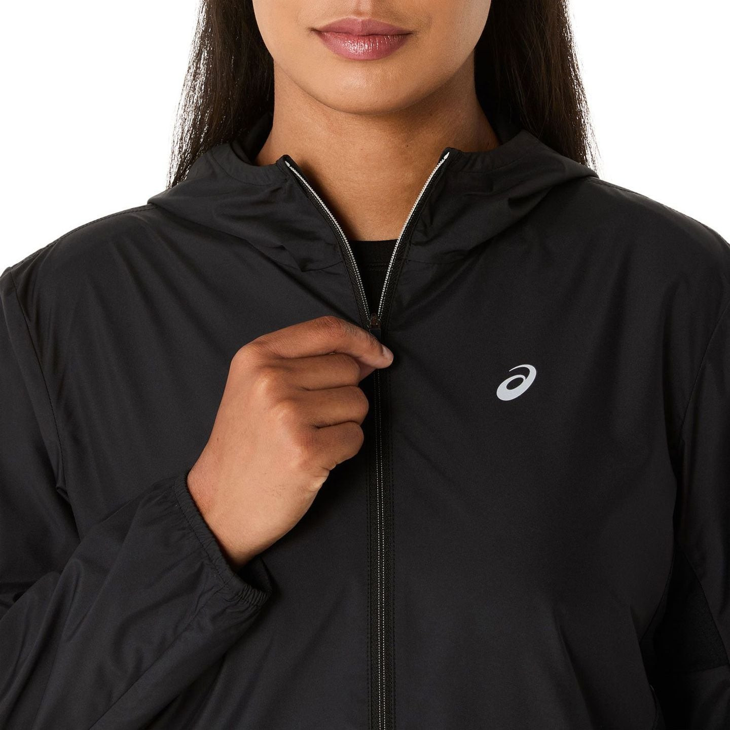 Asics Veste De Running Déperlante Coupe-Vent Core Jacket Femme, vue de détail