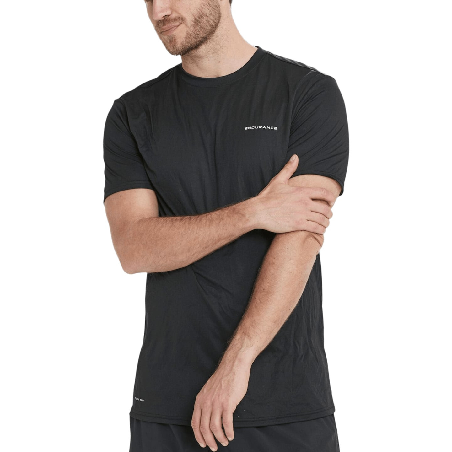 Homme portant l'Endurance T-Shirt De Sport À Manches Courtes Dipose V2 Coupe Ouverte Homme lors d'un