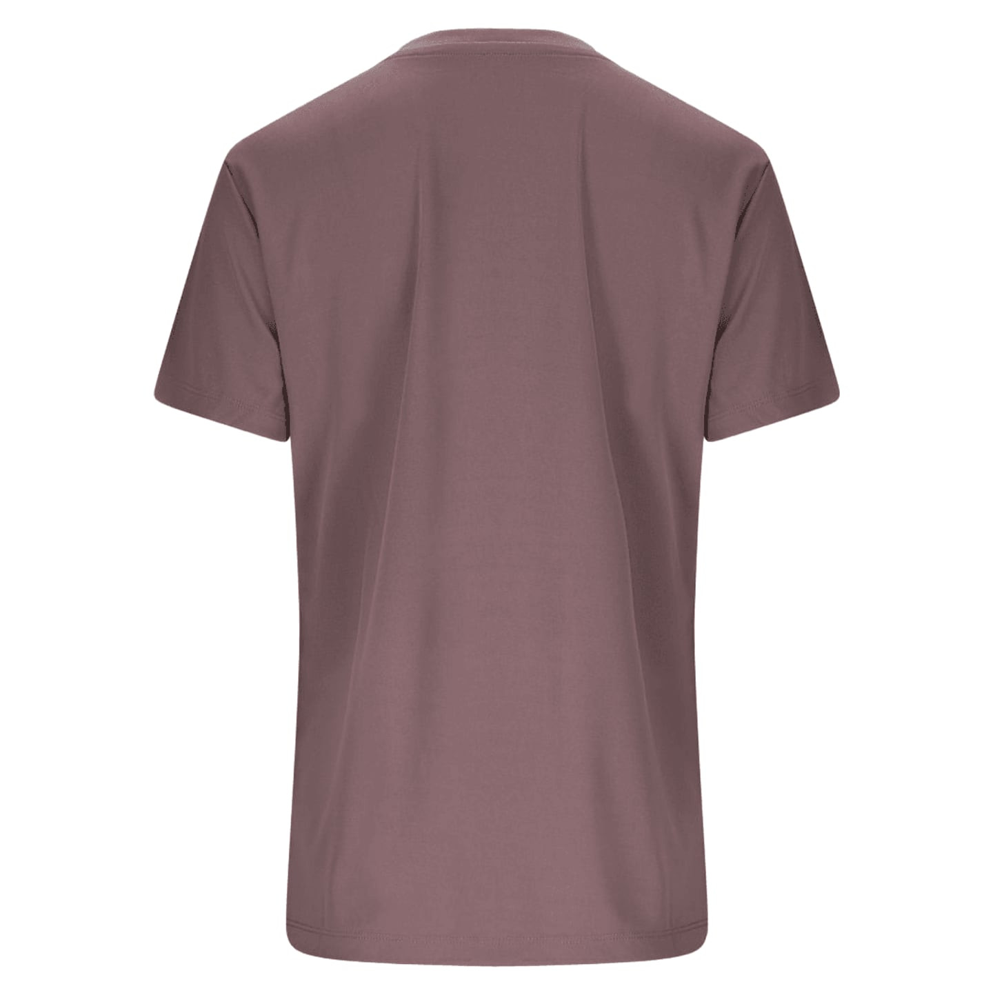 Vue de dos du t-shirt d'entraînement manches courtes femme ENDURANCE KEILY V2 mauve, packshot à plat