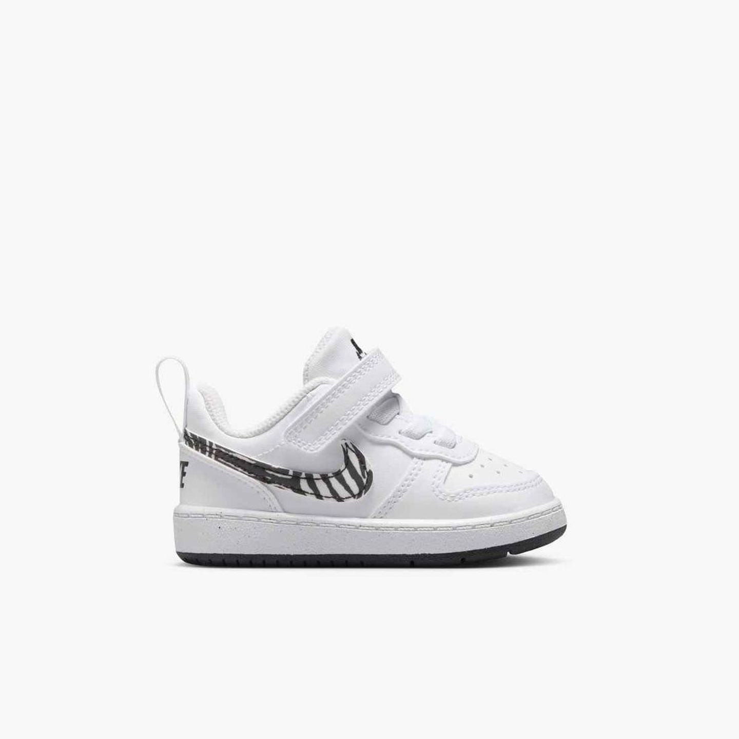 Nike Baskets Basses Bébé Garçon Court Borough Prt Td Cuir Synthétique À Bride Auto-Agrippante