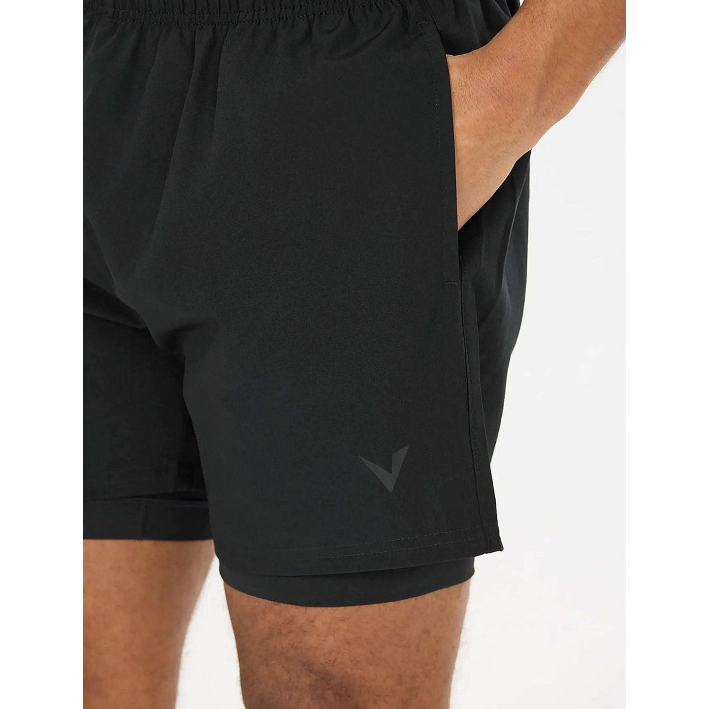 Virtus Short 2-En-1 De Course Zayne V2 Respirant Et Extensible Homme - détail tissu