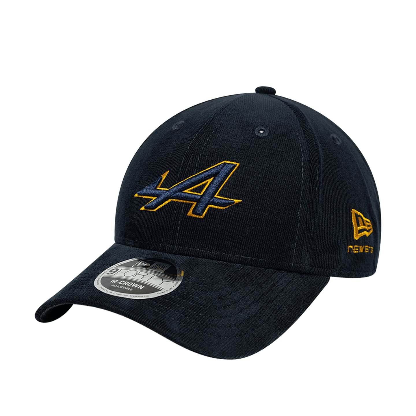 Packshot de la New Era Casquette 9FORTY Alpine F1 Team Velours Côtelé Ajustable Homme