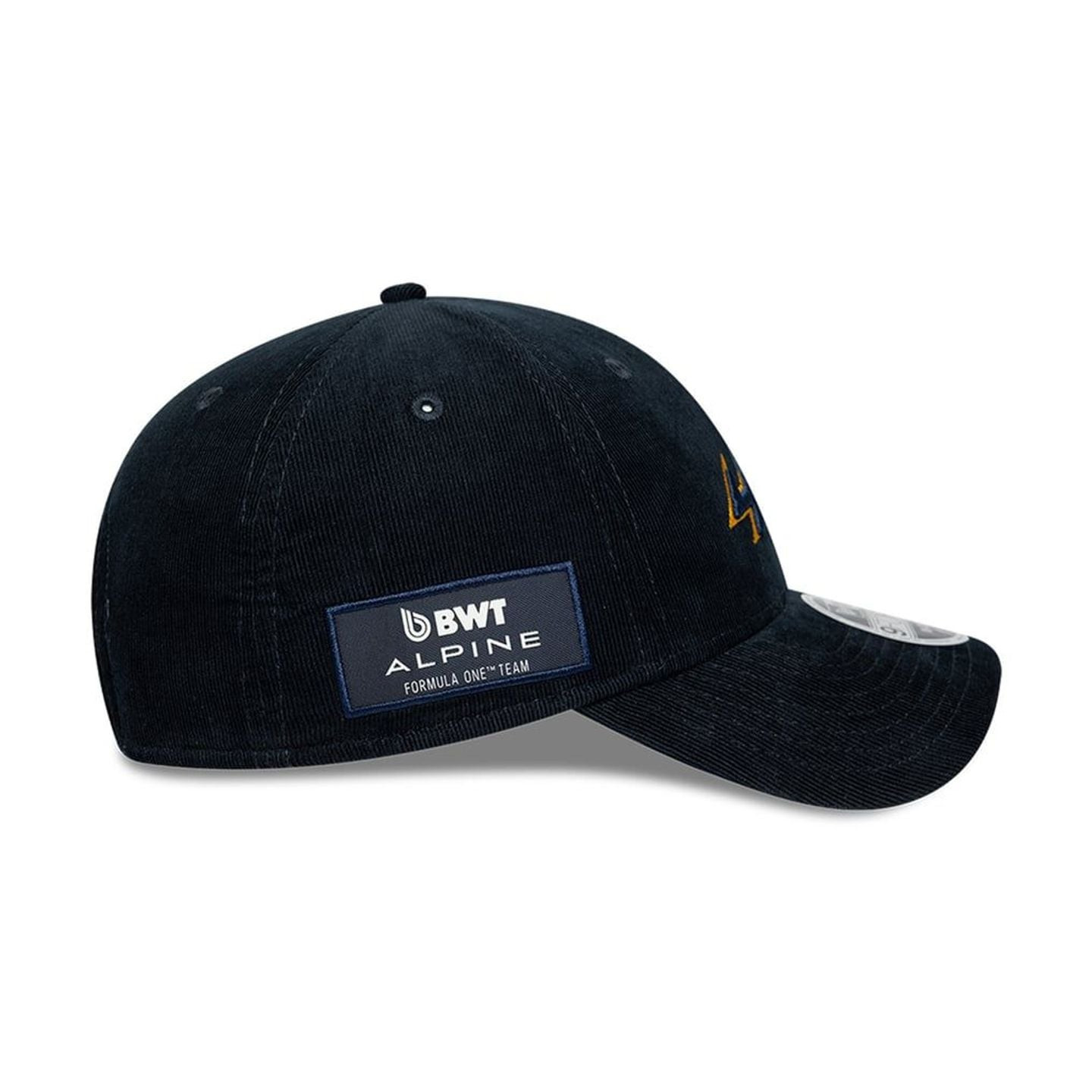 Packshot de la New Era Casquette 9FORTY Alpine F1 Team Velours Côtelé Ajustable Homme vue de face