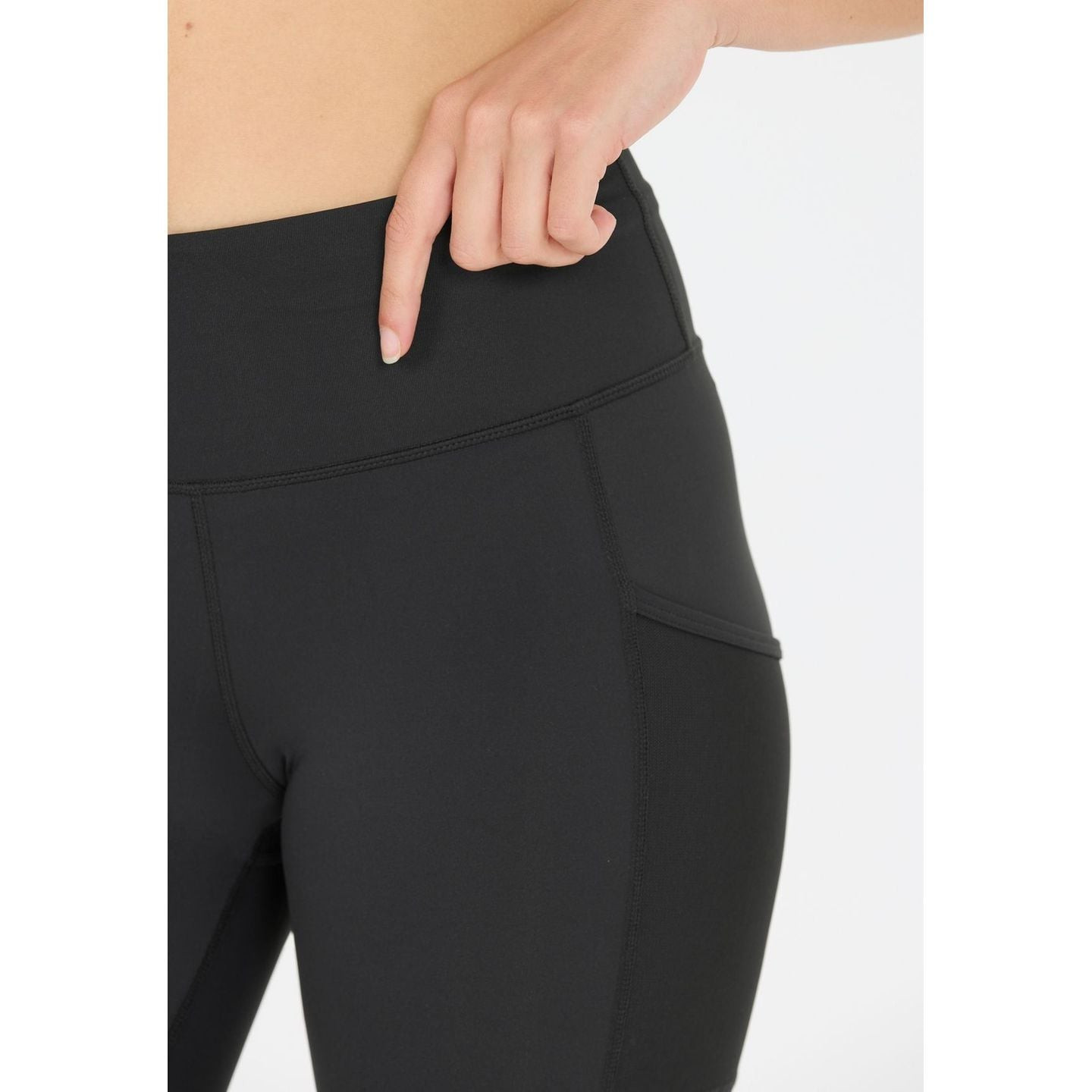 Détail : Athlecia Collant De Sport Ajusté Emissy Long Taille Mi-Haute Femme avec ceinture et couture