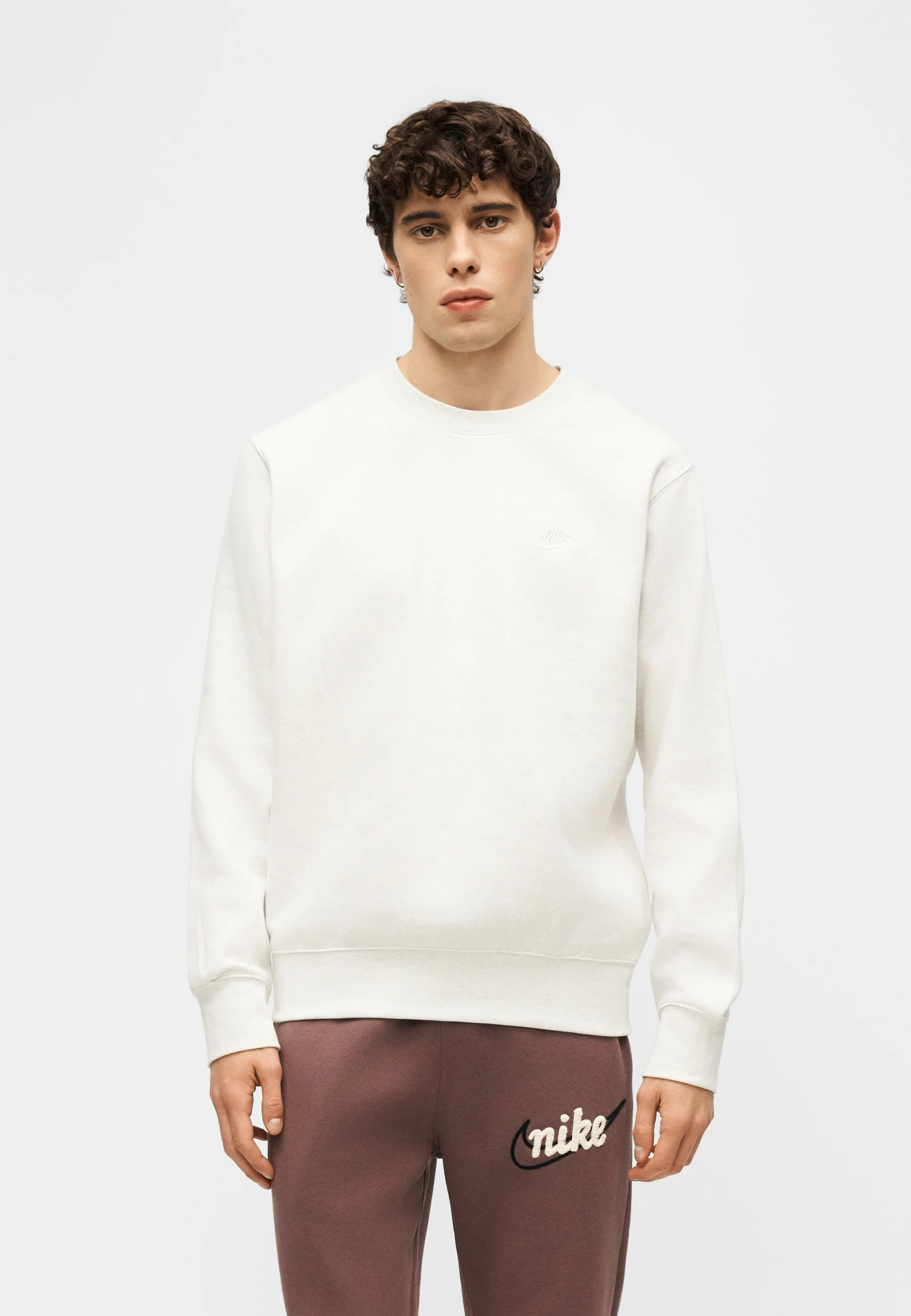 Nike M NK CLUB BB Crew - Sweat doux & structuré pour homme