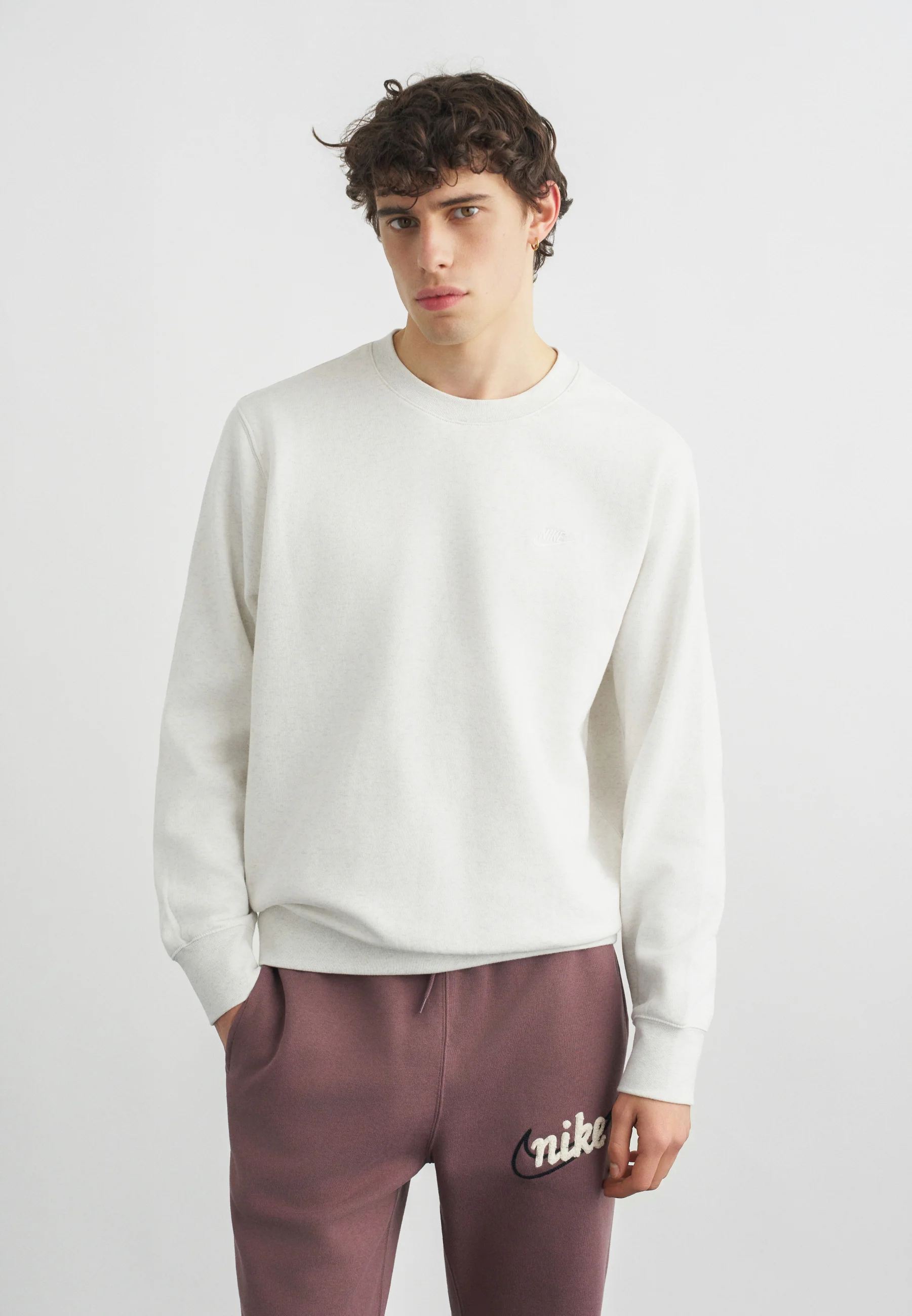 Nike M NK CLUB BB Crew - Sweat doux & structuré pour homme