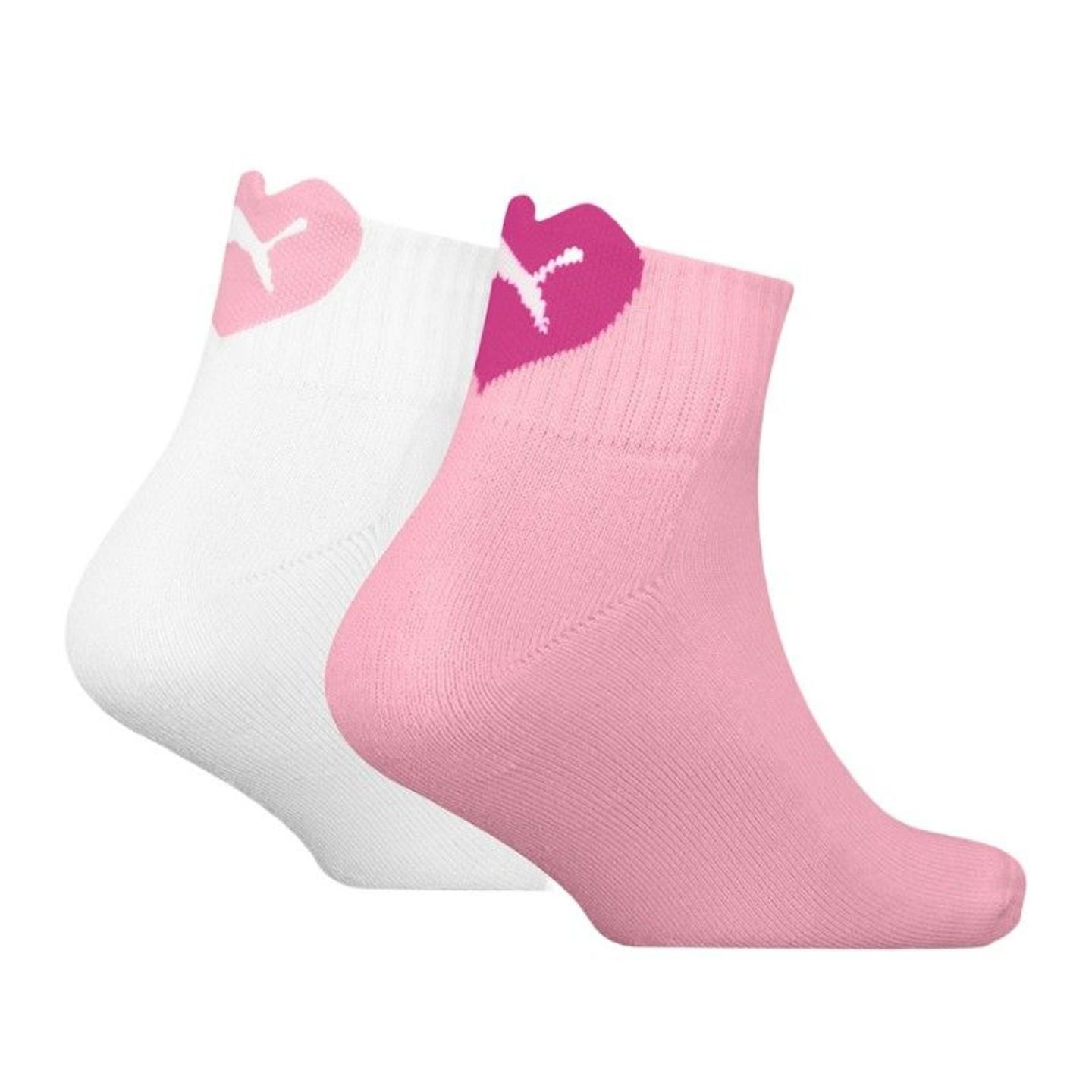 Puma Chaussettes De Sport Enfants Cœur Logo Quarter Lot De 2 Paires