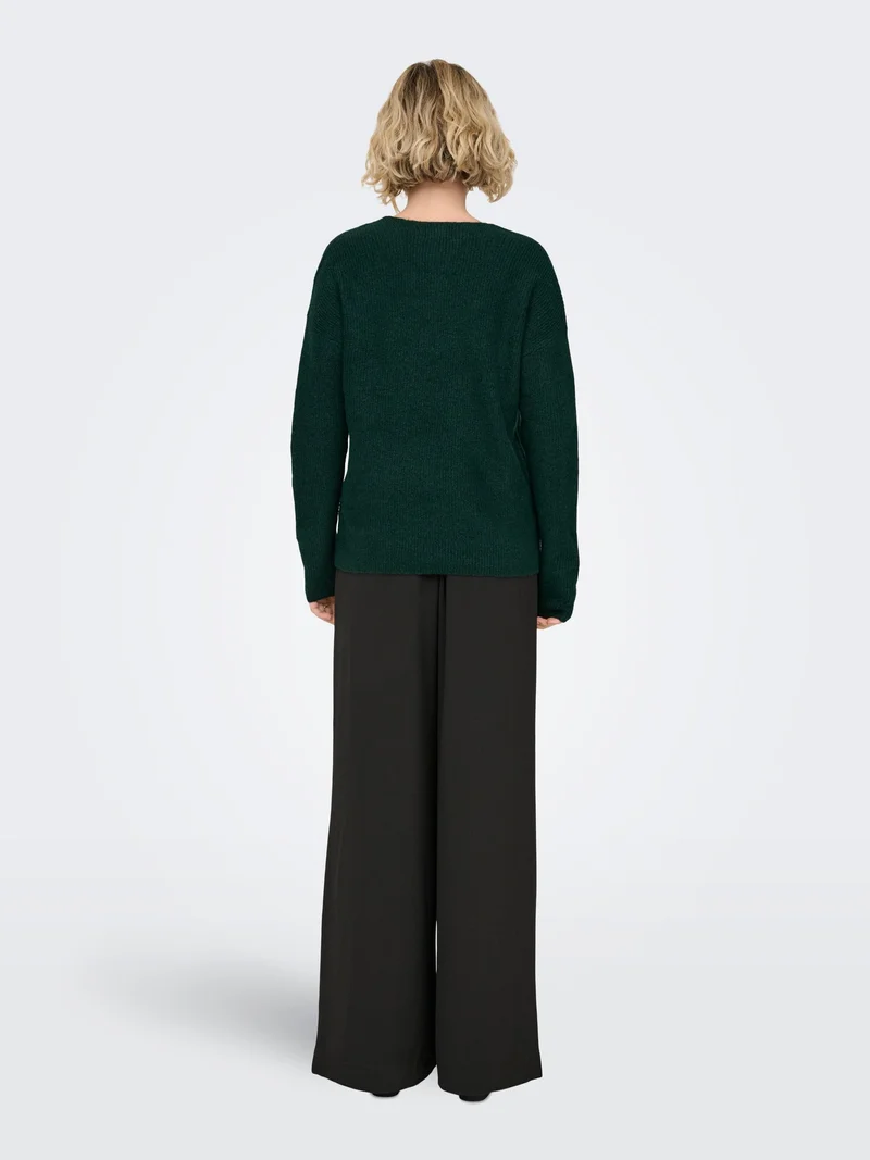 Pull V-Neck ONLY - Douceur automnale en maille élastique