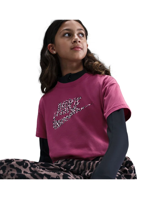 Nike T-shirt Boxy Imprimé Animal - Style Décontracté Junior
