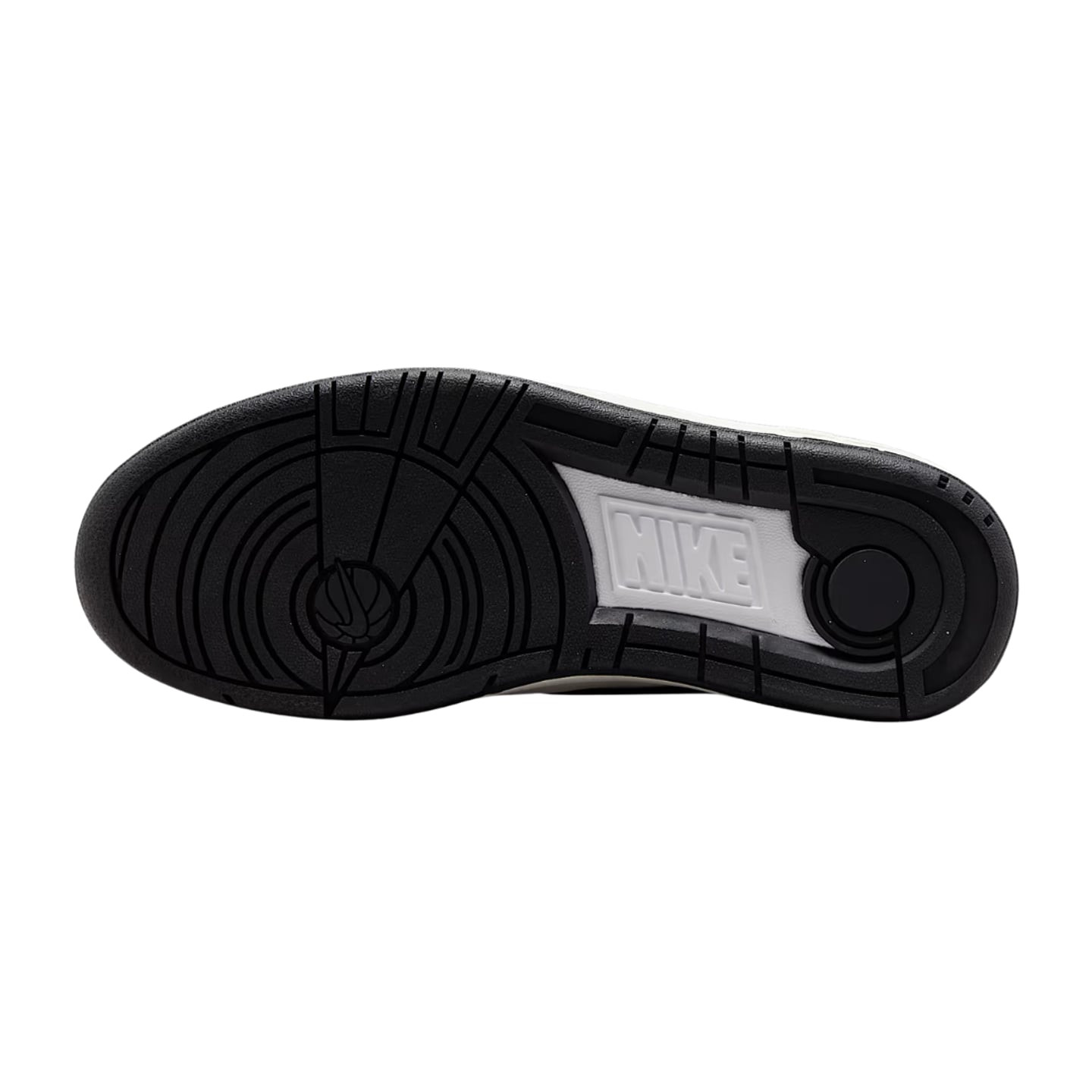 Semelle extérieure en caoutchouc noire de la Nike Full Force Low avec motif de pivot circulaire et l