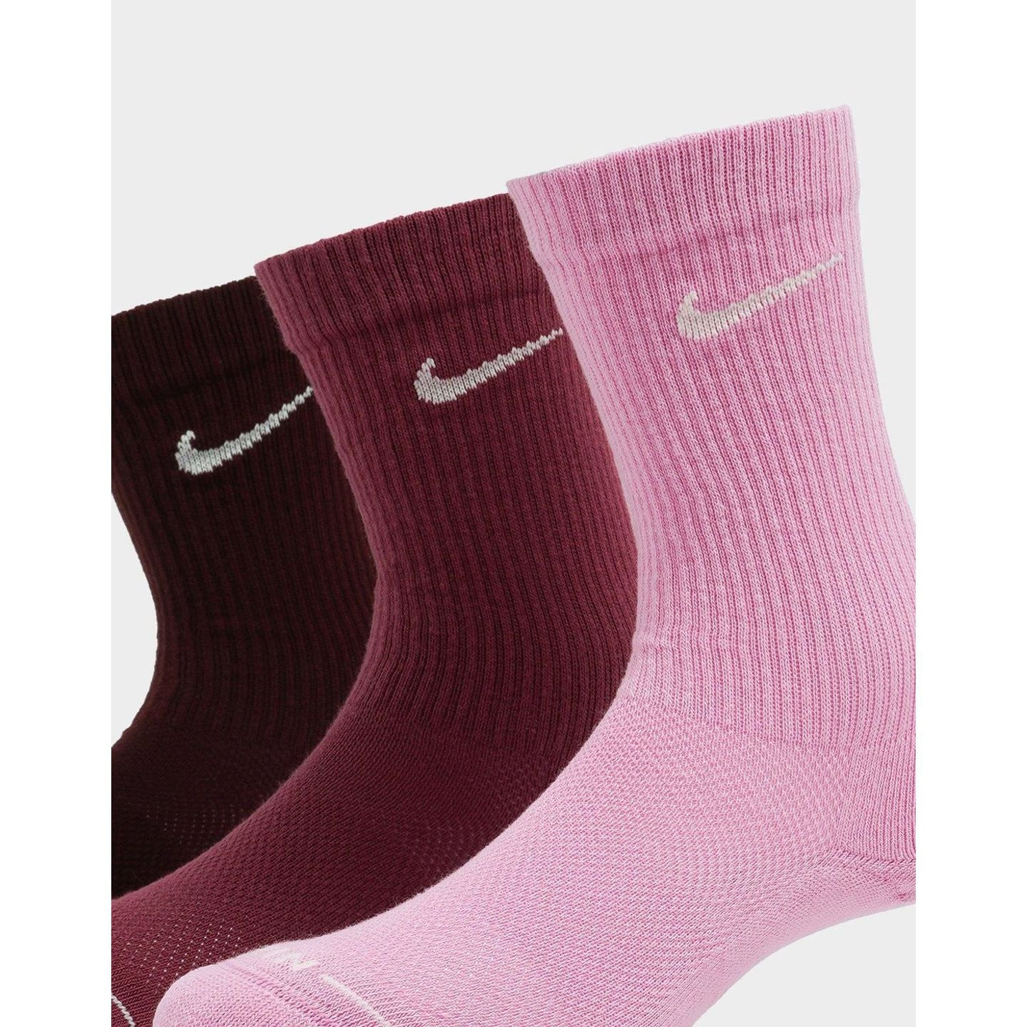 Détail des Nike Chaussettes Montantes Everyday Elevated 3 Paires Dri-Fit Unisexe, rembourrage et mes