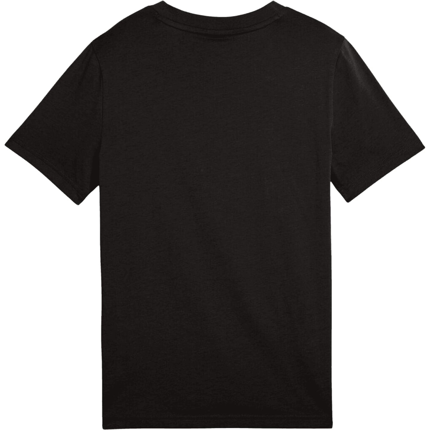 Dos noir uni du t-shirt junior PUMA ESS No. 1 Logo Tee B avec col rond net et ourlet droit