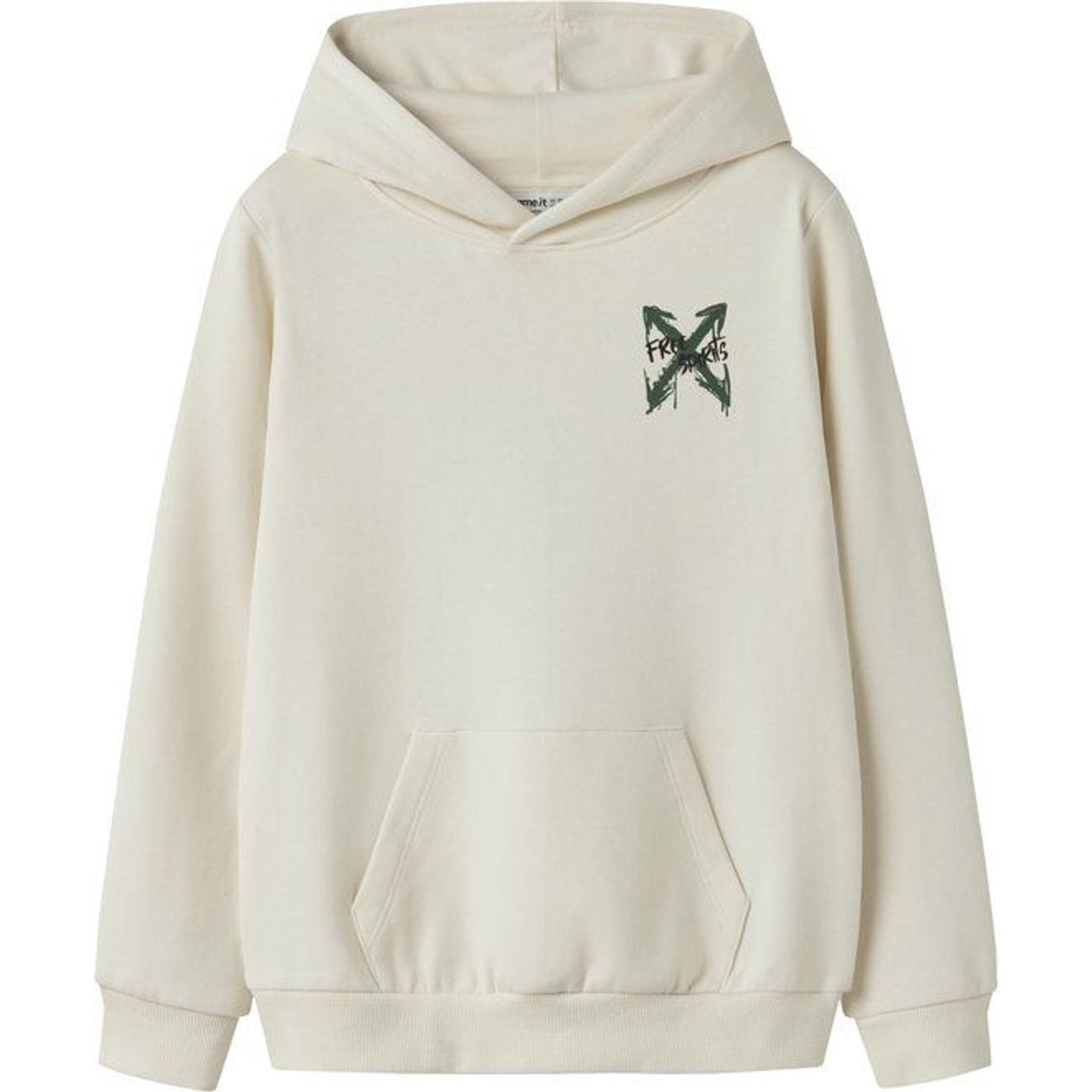 Packshot du Name It Sweat À Capuche Enfant Garçon Molleton Brossé Nkmkemuel Imprimé