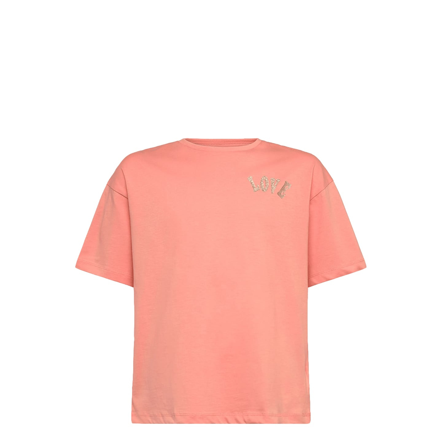 Packshot du t-shirt fille Name It T-Shirt Manches Courtes Coupe Ample Nkfkali Ss Rlx Top Ps Noos Imp