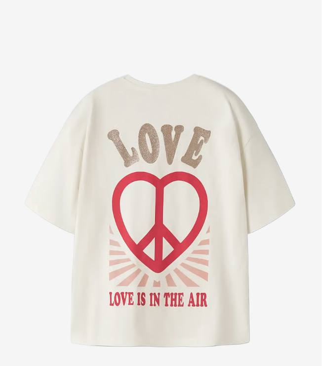NKFKALI SS RLX TOP : t-shirt glitter polyvalent pour fille junior