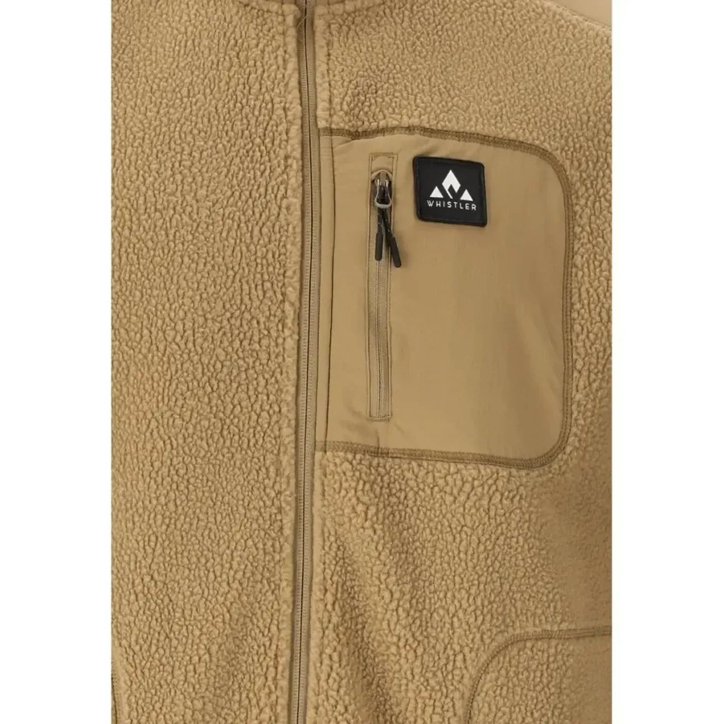 Détail de la Whistler Veste Polaire Zippée Felis M Teddy Respirante Homme, fermeture zippée.
