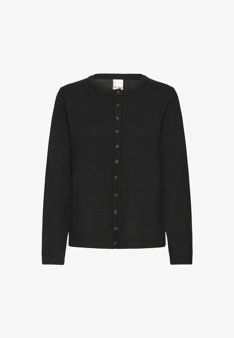 ICHI Cardigan En Maille Ihluls Col Rond Boutonné Femme