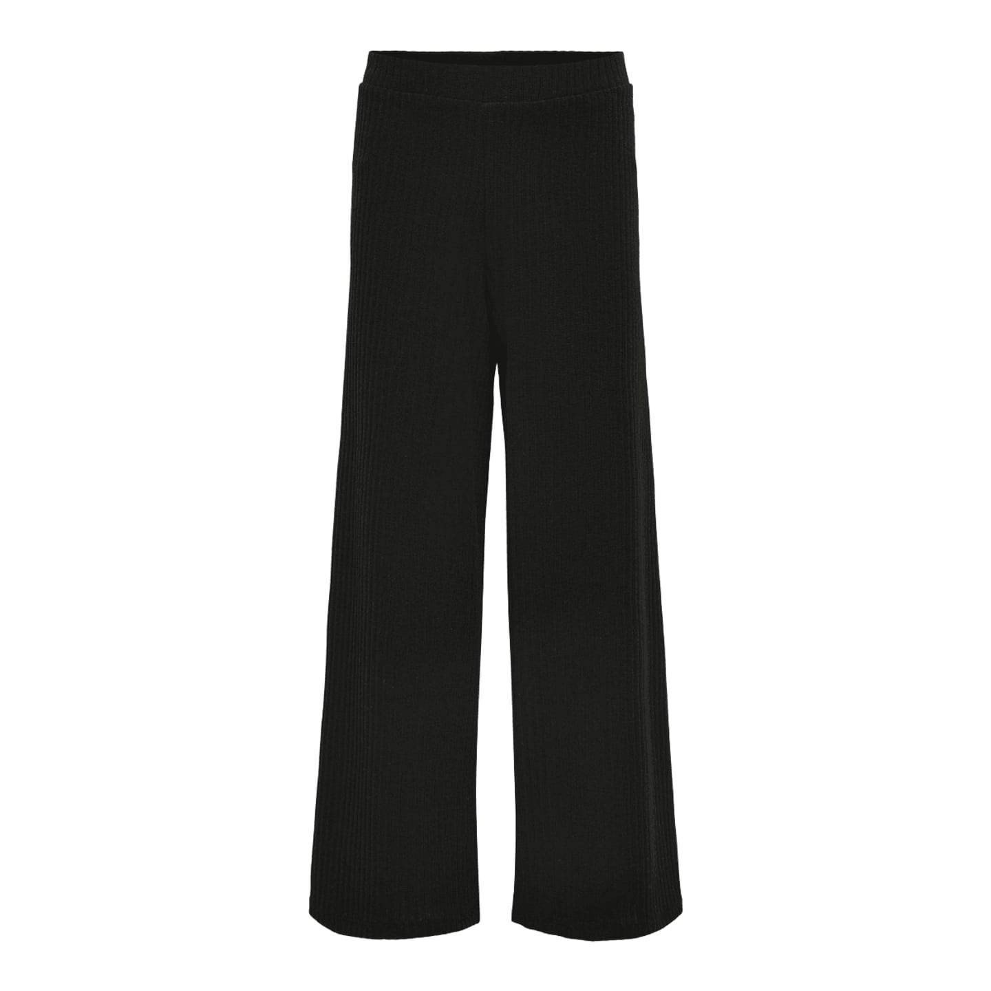 Pantalon large noir KOGNELLA PANT JRS NOOS de KIDS ONLY, vue de face sur fond blanc