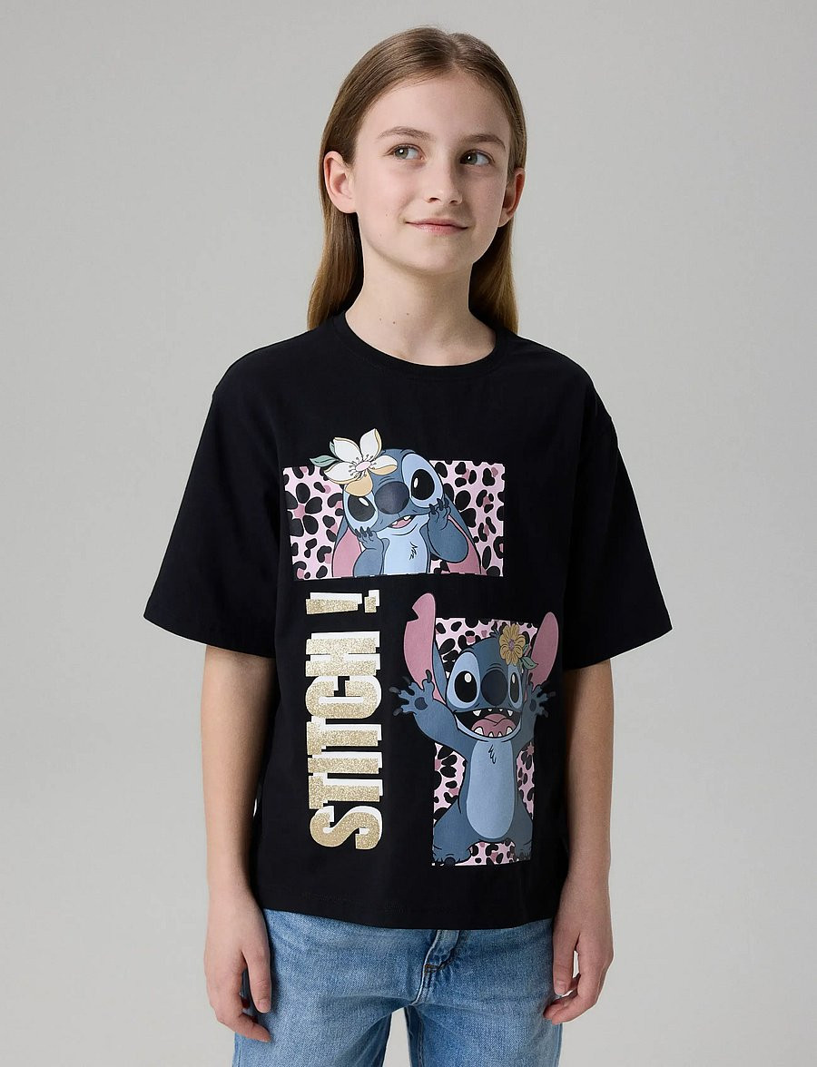 T-shirt Stitch NAME IT - Jersey doux & extensible, imprimé Disney