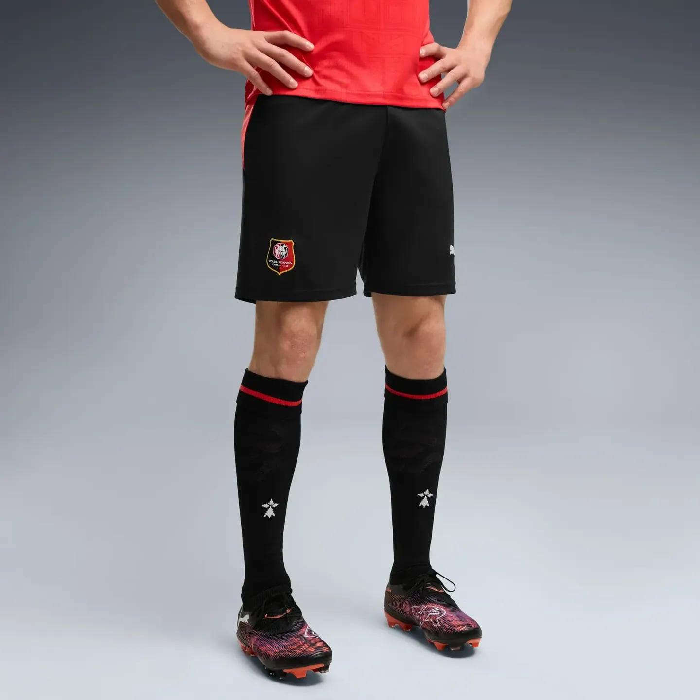 Puma Short De Football Réplique SRFC Stade Rennais Tissu Respirant Homme porté en ville