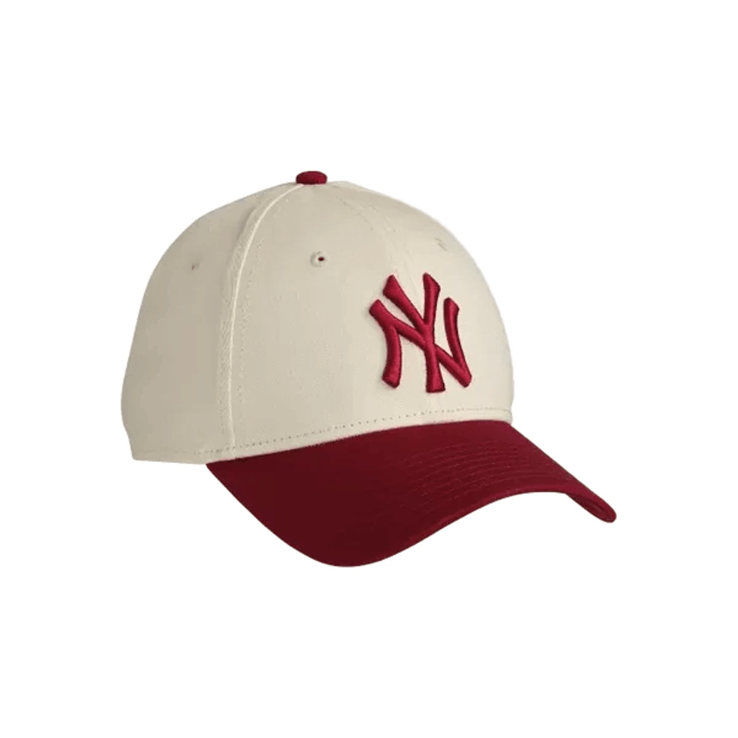 Casquette New Era MLB Colourblock 9FORTY New York Yankees, calotte crème clair et visière rouge card