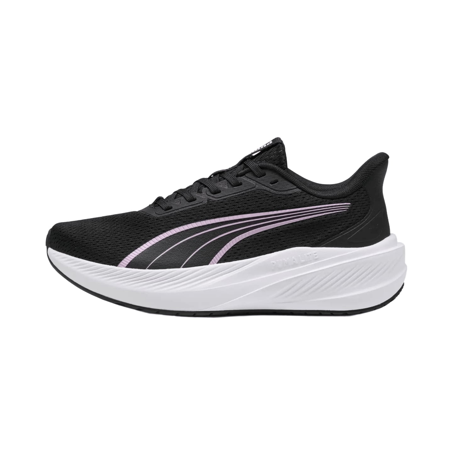 Packshot de la Puma Chaussures De Running Mesh Respirant Dasher Lite Unisexe, vue de côté.