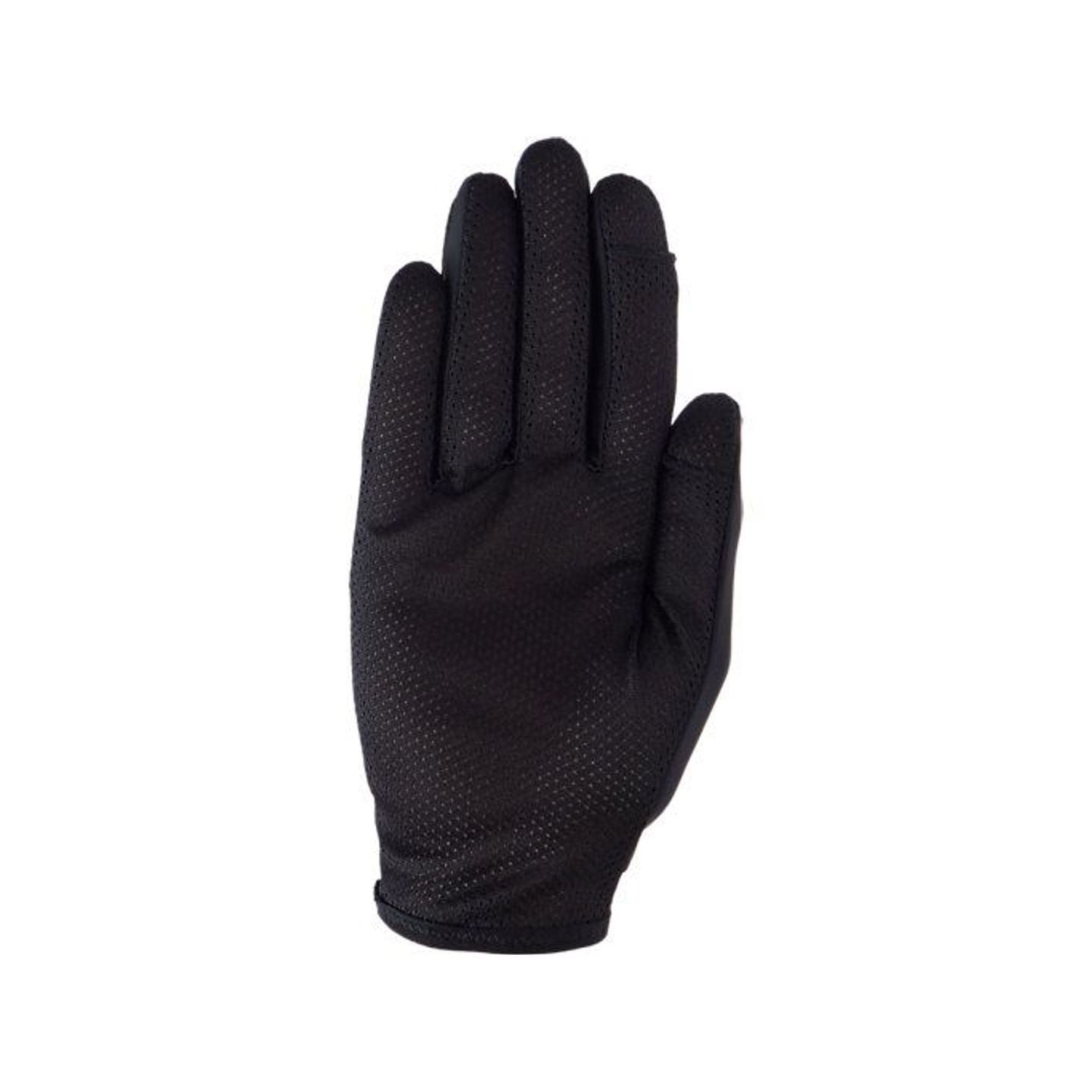 Gants de running ASICS Performance Run noirs vus de la paume avec tissu respirant perforé.