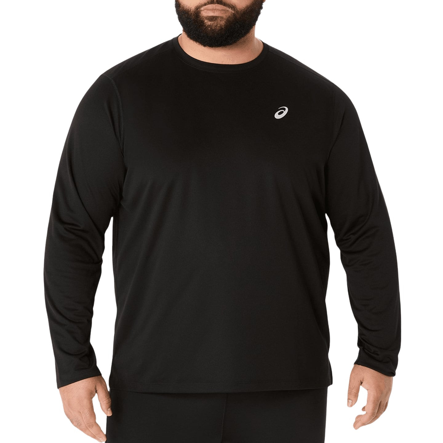 Homme portant le ASICS Haut De Running Manches Longues Core LS Top Homme lors d'une course matinale
