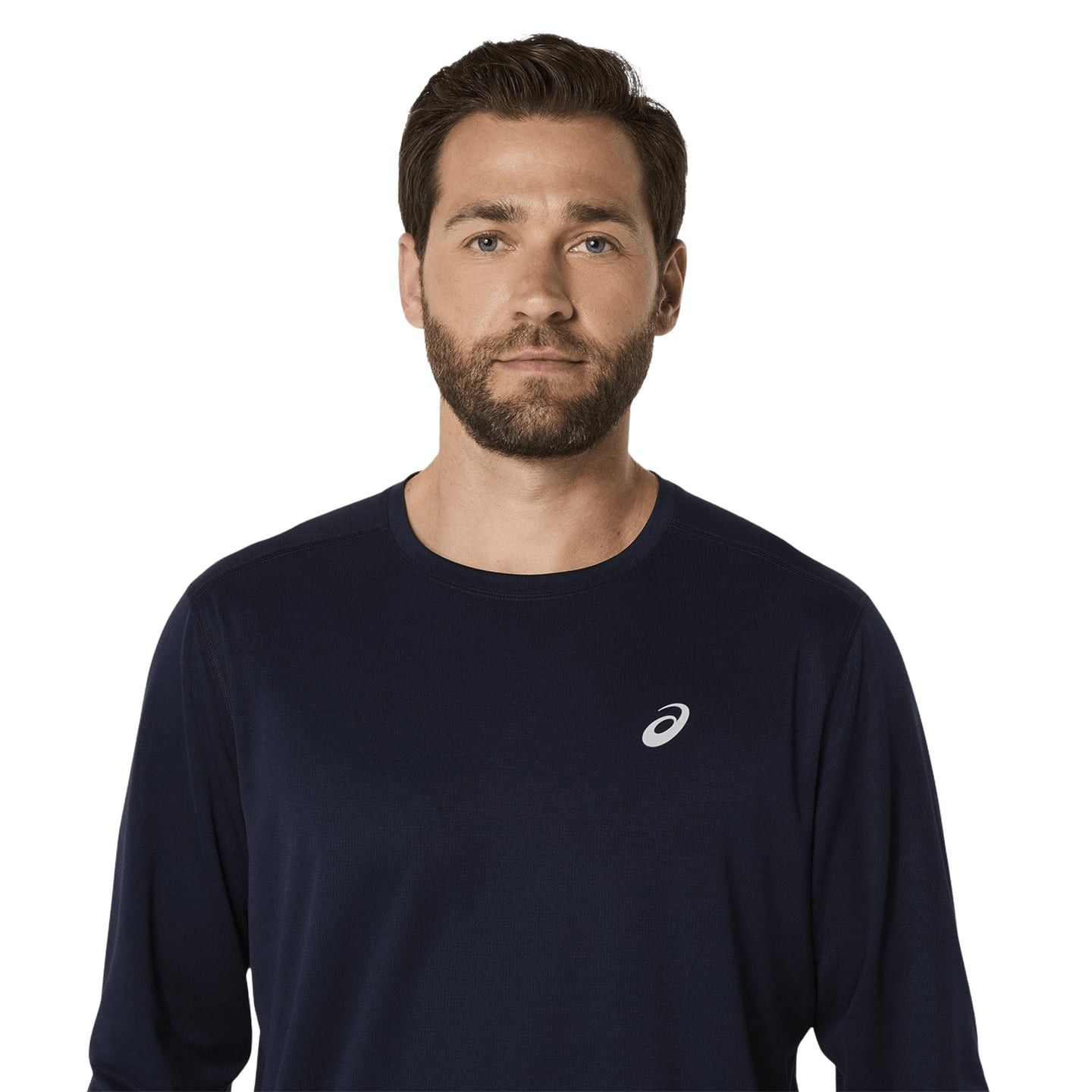Homme en tenue de running portant l'Asics Haut À Manches Longues Technique Running Core Ls Top Homme